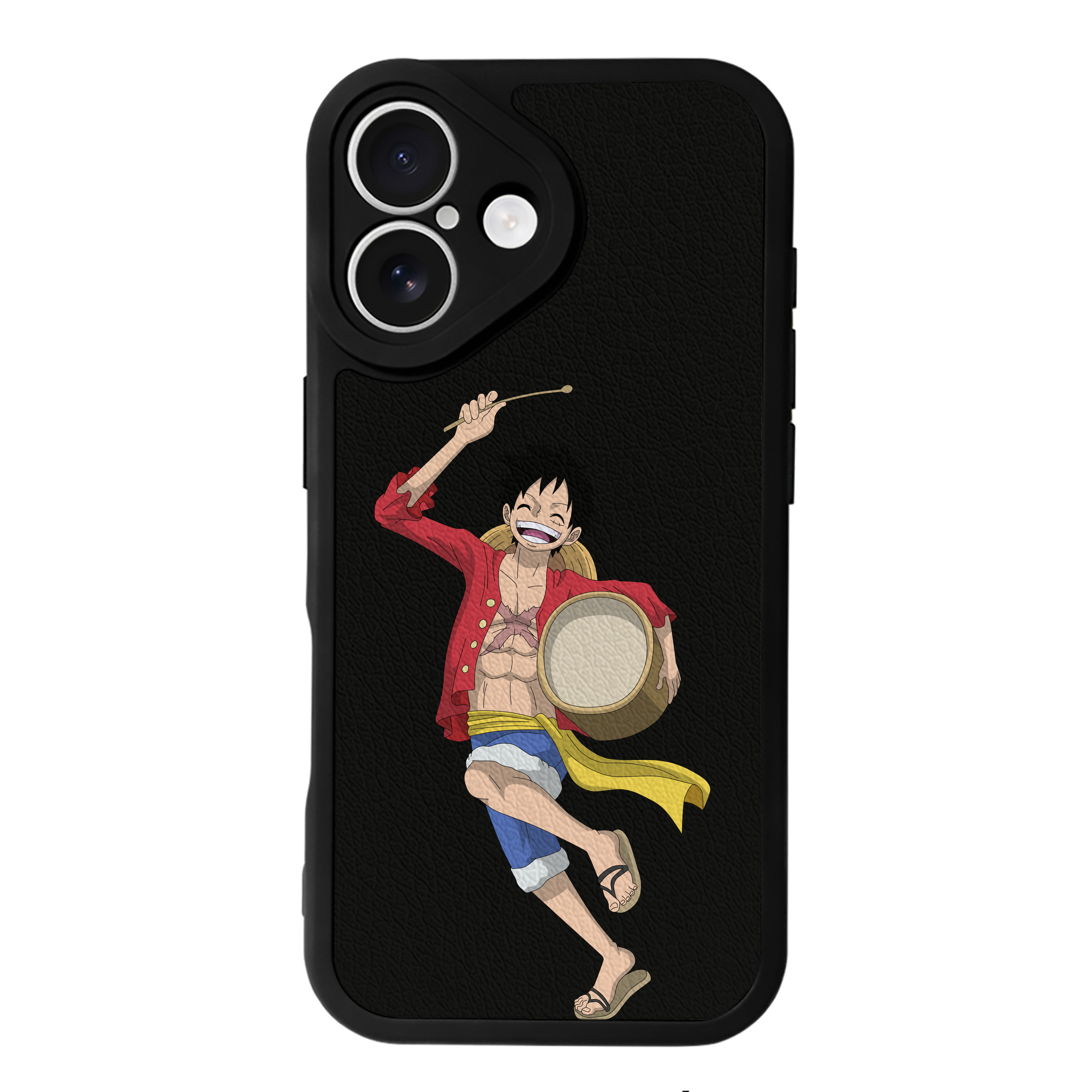 （画像用） ワンピース モンキー・D・ルフィ ONE PIECE Monkey D. Luffy 【iPhone 16シリーズ対応】シリコンスマホケース（レザー調） 材質：シリコン
